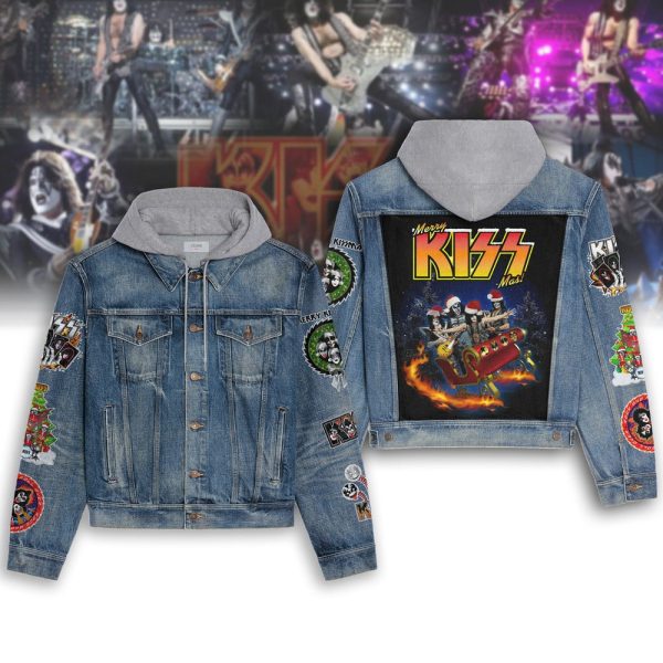 Kiss Band Women's Denim Hood Jacket - ANHNV 3203