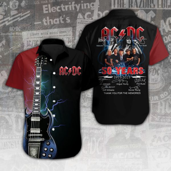 AC/DC Short Sleeve Dress Shirt - ANHNV 3207