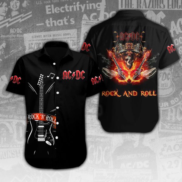 AC/DC Short Sleeve Dress Shirt - ANHNV 3208