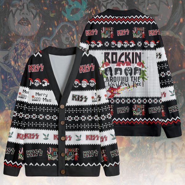 Kiss Band Unisex Knitted Cardigan - ANHNV 3223