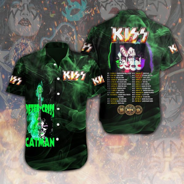 Kiss Band Short Sleeve Dress Shirt - ANHNV 3225