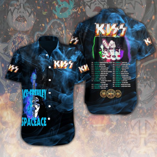 Kiss Band Short Sleeve Dress Shirt - ANHNV 3226