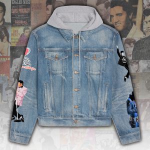 Elvis Presley Women's Denim Hood Jacket - ANHNV 3261