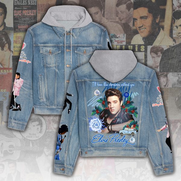 Elvis Presley Women's Denim Hood Jacket - ANHNV 3261