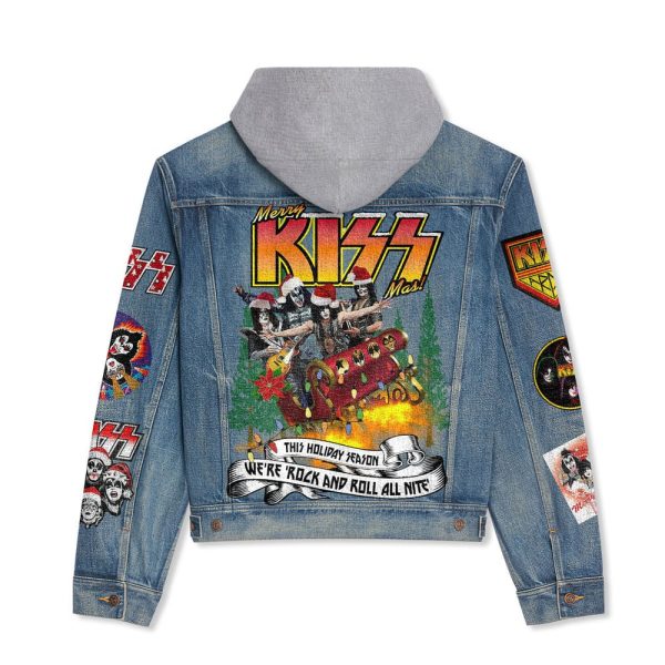 Kiss Band Women's Denim Hood Jacket - ANHNV 3262