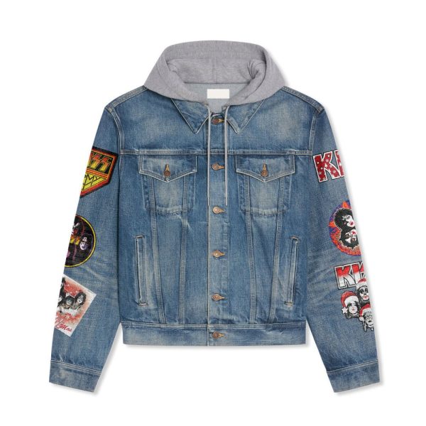 Kiss Band Women's Denim Hood Jacket - ANHNV 3262