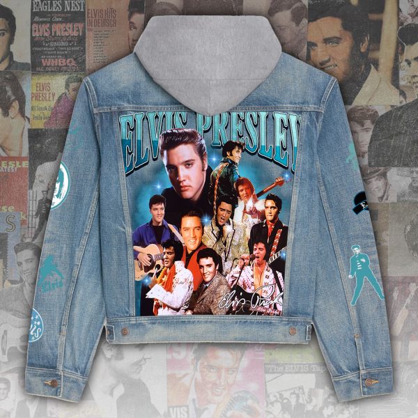 Elvis Presley Women's Denim Hood Jacket - ANHNV 3316