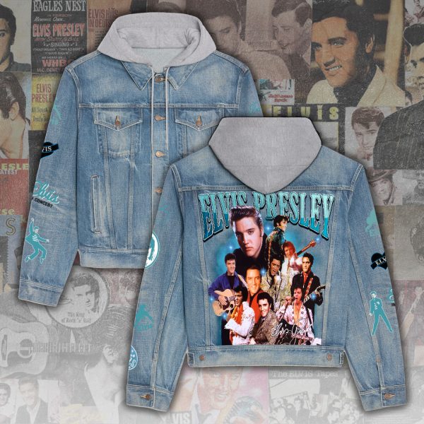 Elvis Presley Women's Denim Hood Jacket - ANHNV 3316