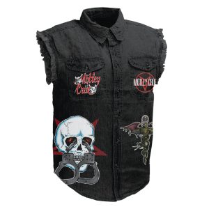 Mötley Crüe 3D Lightweight Sleeveless Denim Shirt - ANHNV 3359