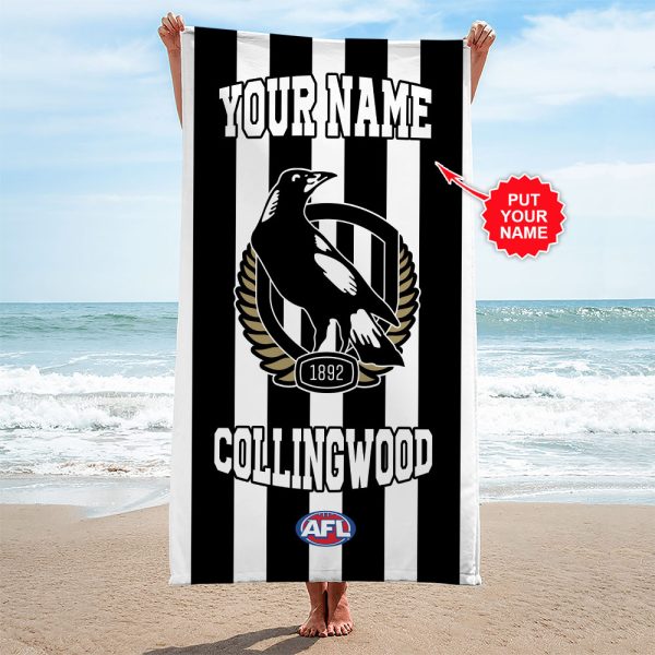 Personalized Collingwood FC Rectangle Beach Towel - VANDH 1709