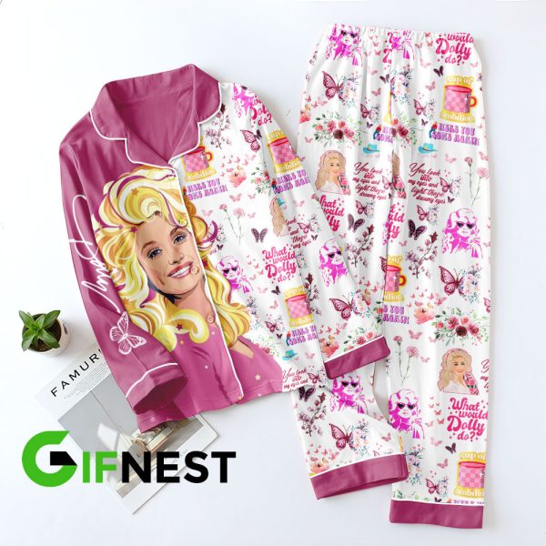 Dolly Parton Button Down Pajamas Set – VANDH 1658