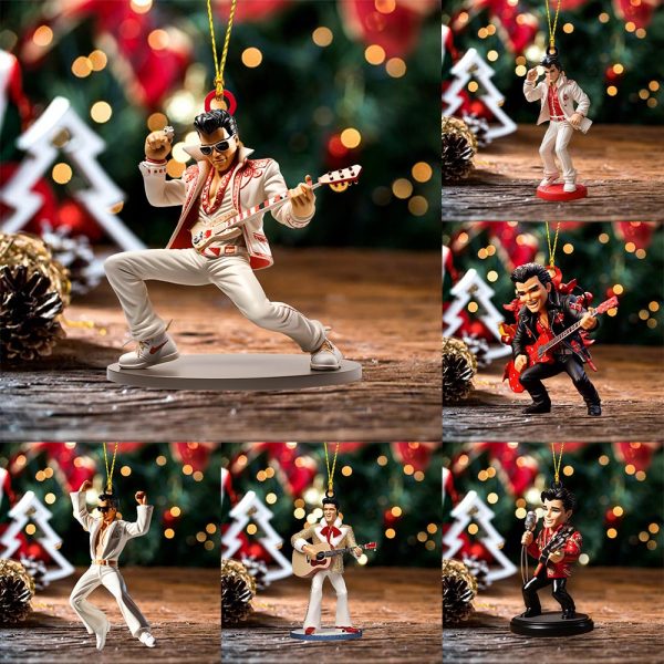 6PCS Elvis Presley Custom Shape 2-sided Acrylic Ornament - TANTN 3426