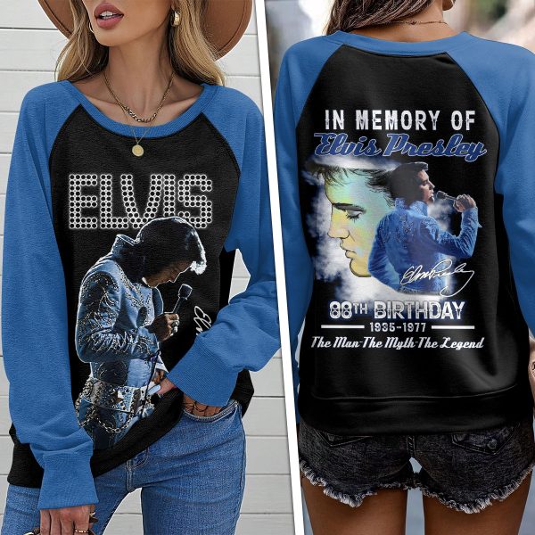 Elvis Presley Round Neck Raglan Sleeve Sweatshirt – HOATT 3877