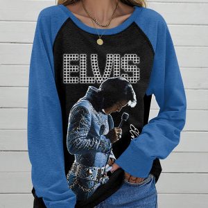 Elvis Presley Round Neck Raglan Sleeve Sweatshirt – HOATT 3877