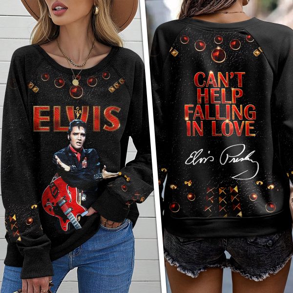 Elvis Presley Round Neck Raglan Sleeve Sweatshirt – VANDH 1585