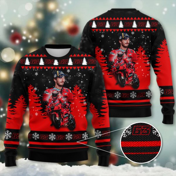 Ducati Lenovo Team x Francesco Bagnaia 3D Ugly Sweater - HOATT 3909