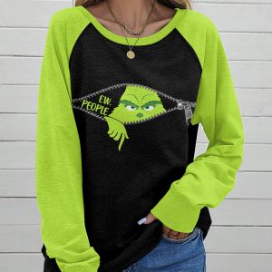 Grinch Round Neck Raglan Sleeve Sweatshirt – VANDH 1577