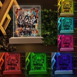 Kiss Band Led Light with Wooden Base (7 Colors) - TANTN 3326