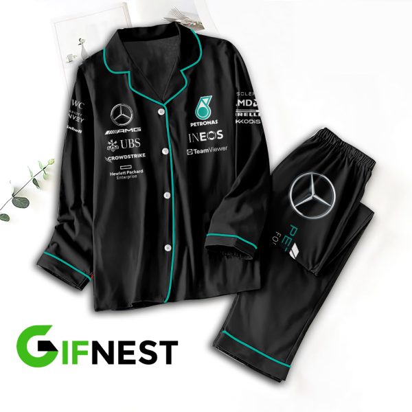 Mercedes-AMG Petronas F1 Button Down Pajamas Set – TANTN 3313