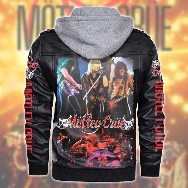 Mötley Crüe 2D Hooded Leather Coat - TANTN 3291