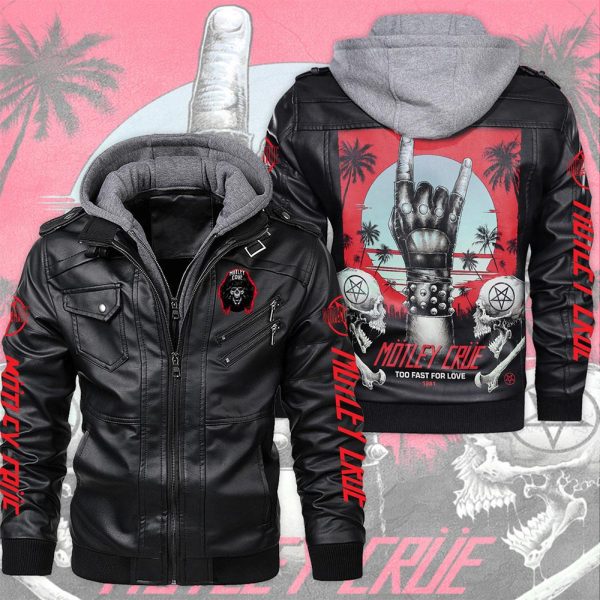 Mötley Crüe 2D Hooded Leather Coat - TANTN 3292