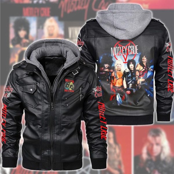 Mötley Crüe 2D Hooded Leather Coat - TANTN 3294