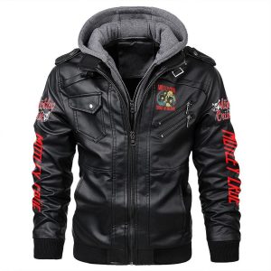 Mötley Crüe 2D Hooded Leather Coat - TANTN 3294