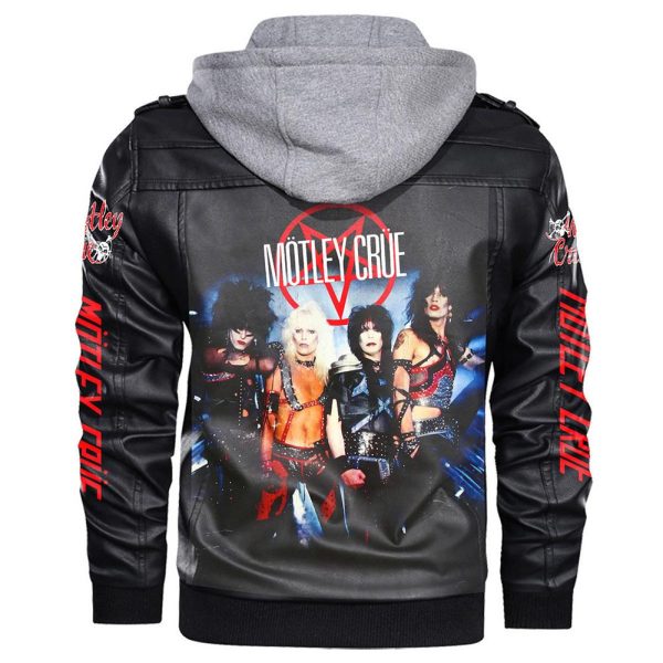 Mötley Crüe 2D Hooded Leather Coat - TANTN 3294