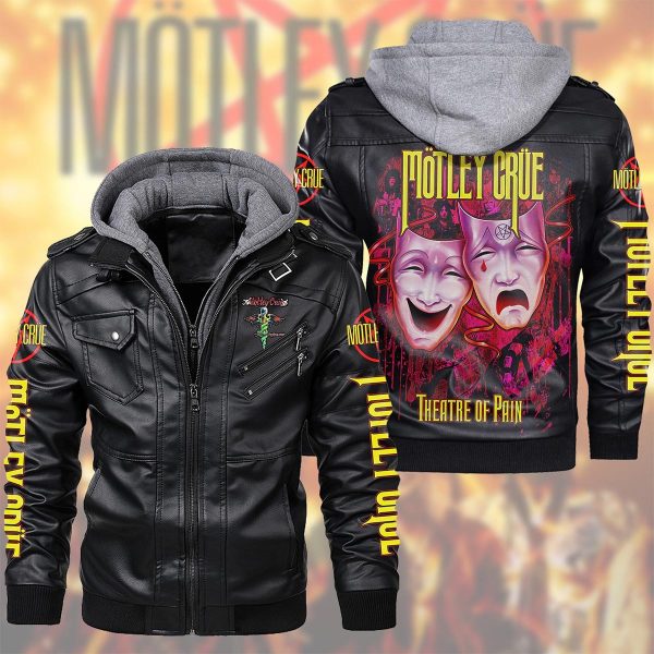 Mötley Crüe 2D Hooded Leather Coat - TANTN 3295