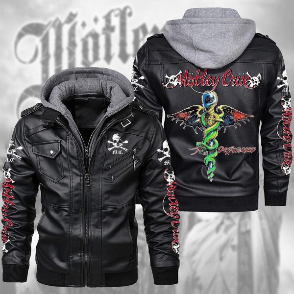 Mötley Crüe 2D Hooded Leather Coat - TANTN 3296