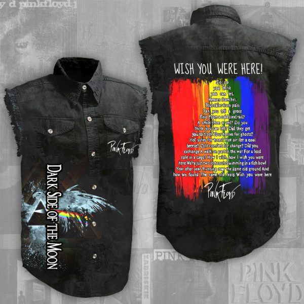 Pink Floyd 3D Lightweight Sleeveless Denim Shirt - NGHIAVT 1082