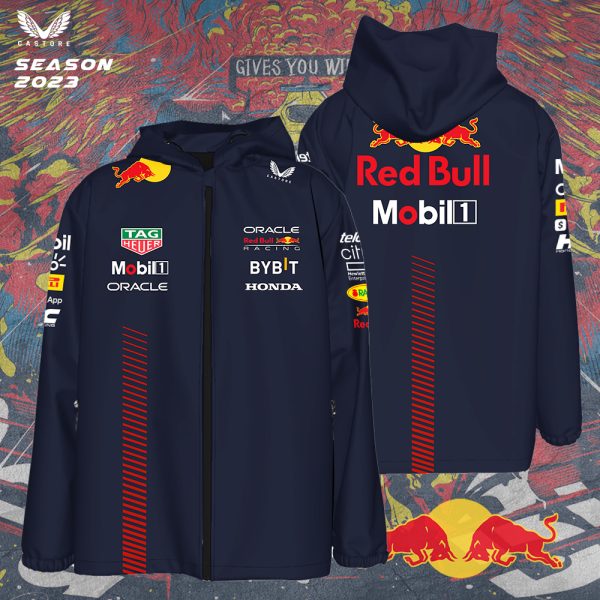 Red Bull Racing F1 3D Hooded Zipper Windproof Jacket - TANTN 3393