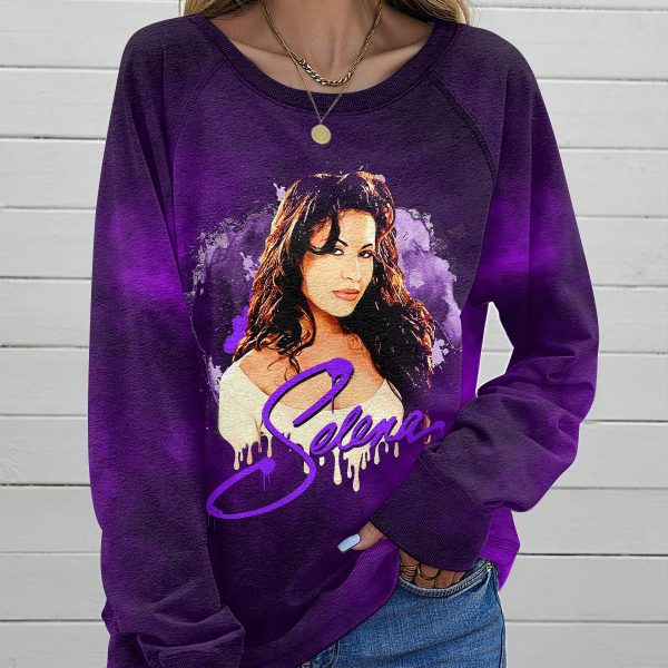 Selena Quintanilla Pérez Round Neck Raglan Sleeve Sweatshirt – VANDH 1790