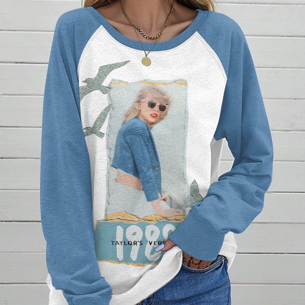 Taylor Swift Round Neck Raglan Sleeve Sweatshirt – HOATT 3857