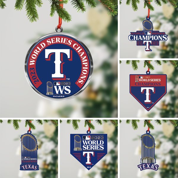 6pcs Texas Rangers Custom Shape 1-sided Acrylic Ornament - TANTN 3030