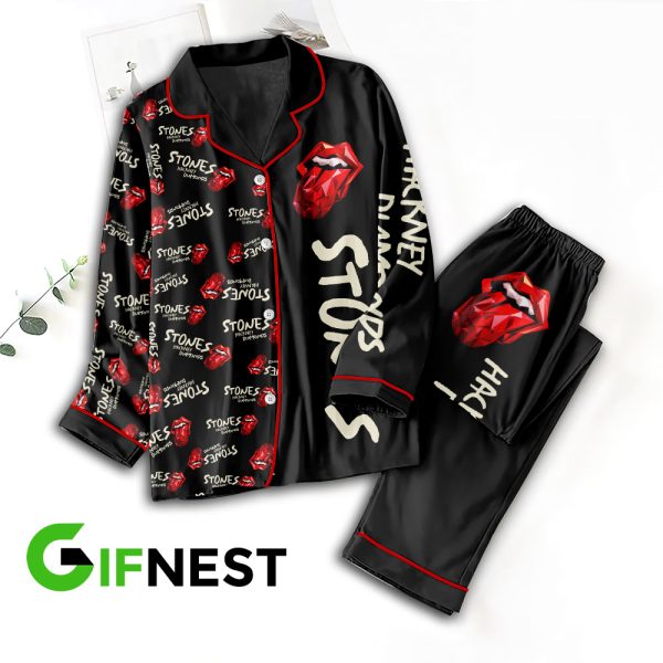 The Rolling Stones Button Down Pajamas Set – TANTN 3350