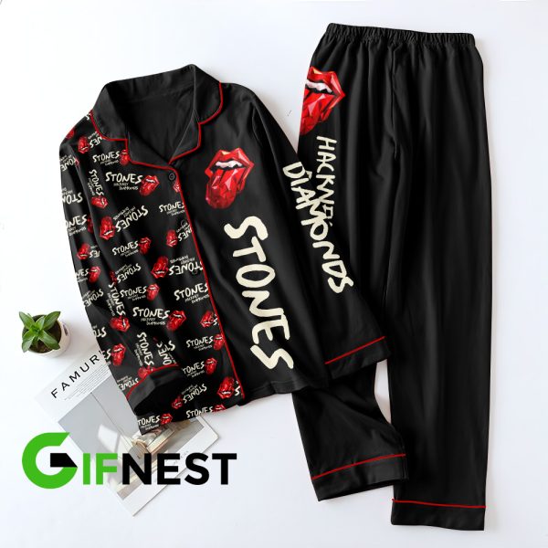 The Rolling Stones Button Down Pajamas Set – TANTN 3350