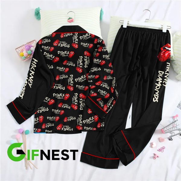 The Rolling Stones Button Down Pajamas Set – TANTN 3350