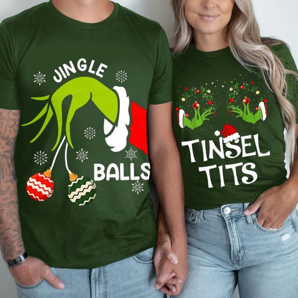 Grinch 3D Matching Couple Shirt Set - VANDH 1601