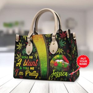 Personalized Weed Leather HandBag - VANDH 1643