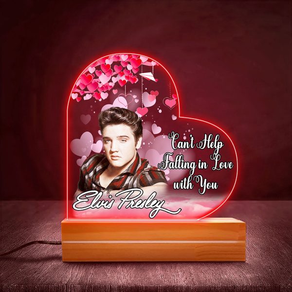 Elvis Presley Led Light with Wooden Base (7 Colors) - MAITM 5195