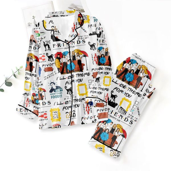 Friends Button Down Pajamas Set – MAITM 5256