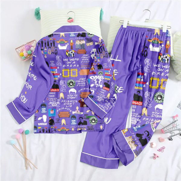 Friends Button Down Pajamas Set – MAITM 5221