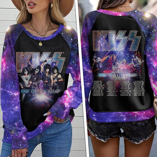 Kiss Band Round Neck Raglan Sleeve Sweatshirt – ANHNV 3340