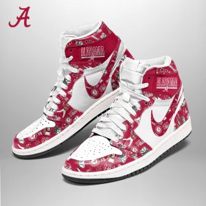 Alabama Crimson Tide Football AJ 1 Sneaker - TANTN 3599