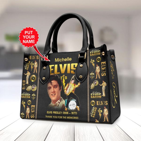 Personalized Elvis Presley Leather HandBag - VANDH 2073