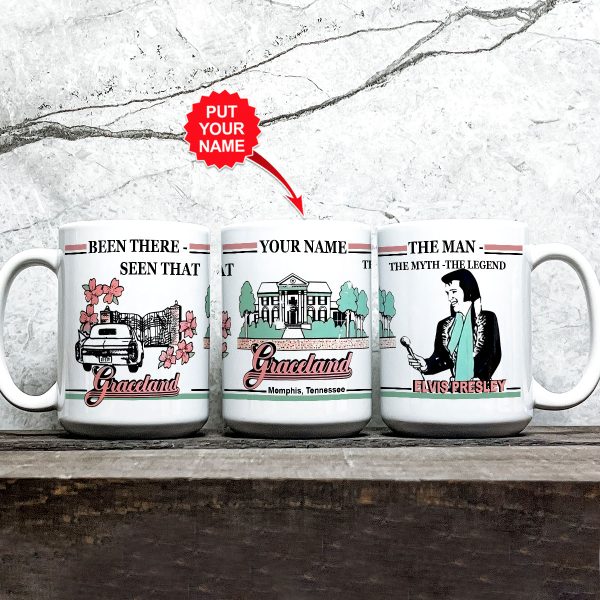 Personalized Elvis Presley White Ceramic Mug - VANDH 1961