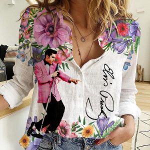 Elvis Presley 3D Linen Shirt - MAITM 5098