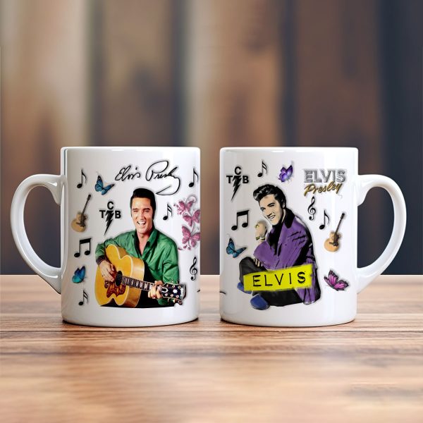 Elvis Presley White Ceramic Mug - VANDH 1988