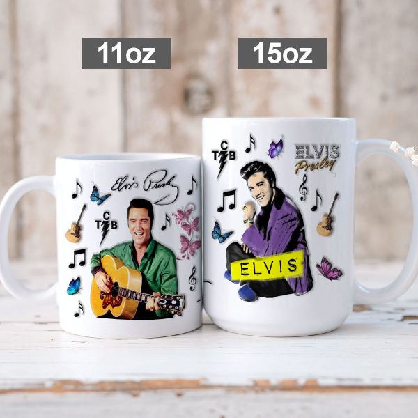 Elvis Presley White Ceramic Mug - VANDH 1988